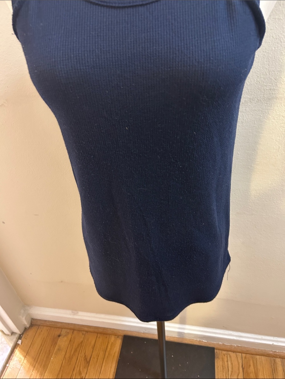 7th Ray Navy Double-Strap Ribbed Tank* - Picture 5 of 9